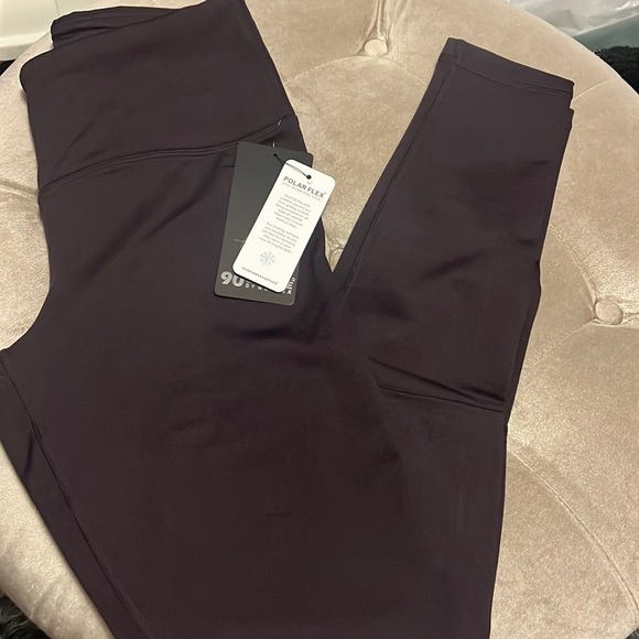 90 degree by Reflex cold weather leggings, fig sugar color, small, new - Picture 1 of 10